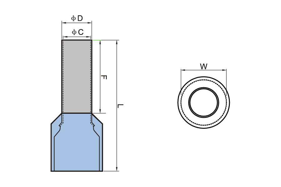 Isoliert Easy Entry Cord End Terminal (Erzeugung durch Injektionsmaschine)