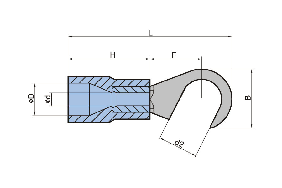Nylon isoliertes Hakenanschluss