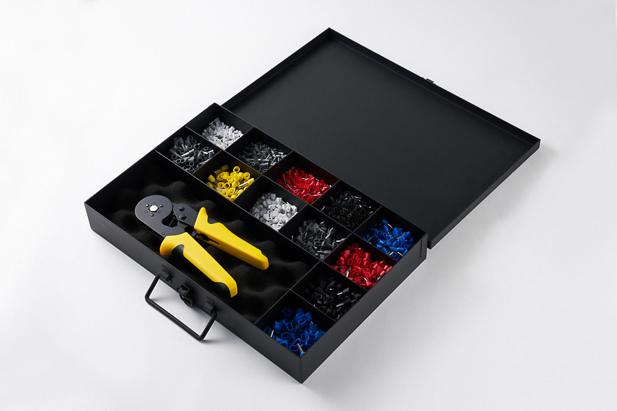 3000 PCS Copper -Terminals Kit mit Crimpabs (Eisenbox)