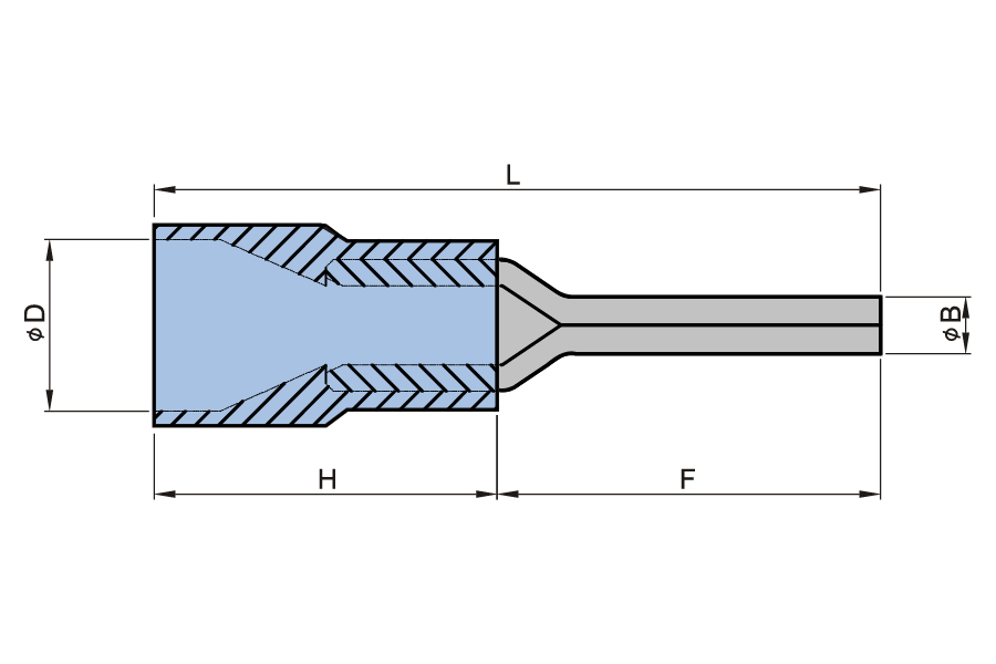 Nylon isoliertes Stifttyp -Anschluss