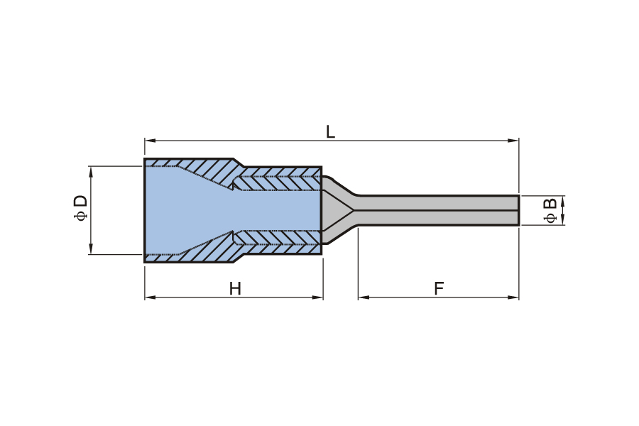 Nylon -isolierter Stecknadel -Nahtanschluss