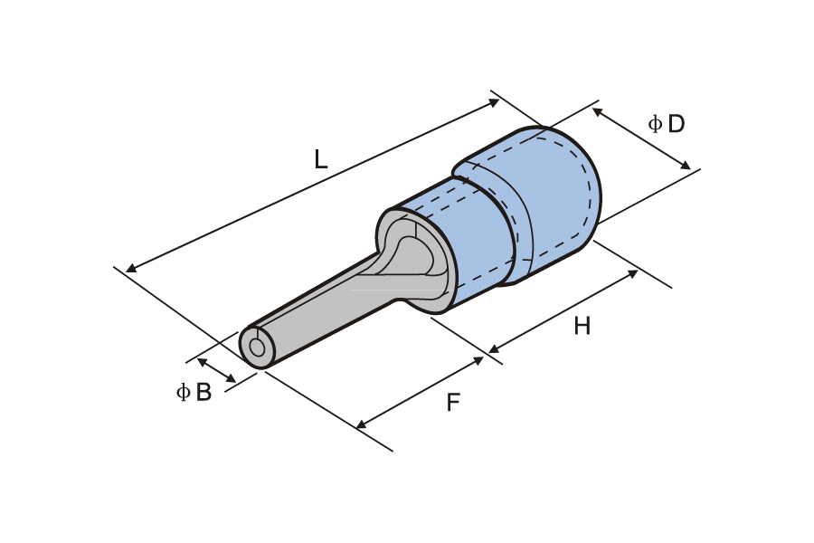Vinyl vorgeleitetes Pin-Klemme